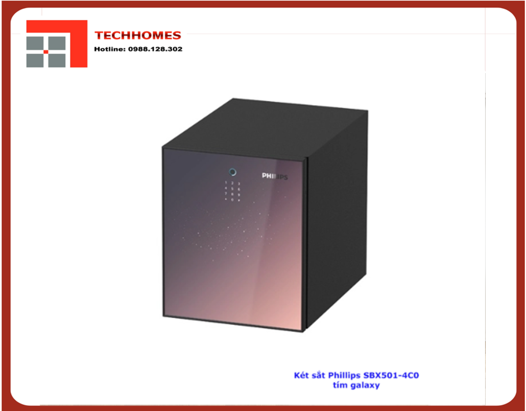 KÉT SẮT PHILLIPS SBX501-4C0 TÍM GALAXY - SBX501-4C0 Tím