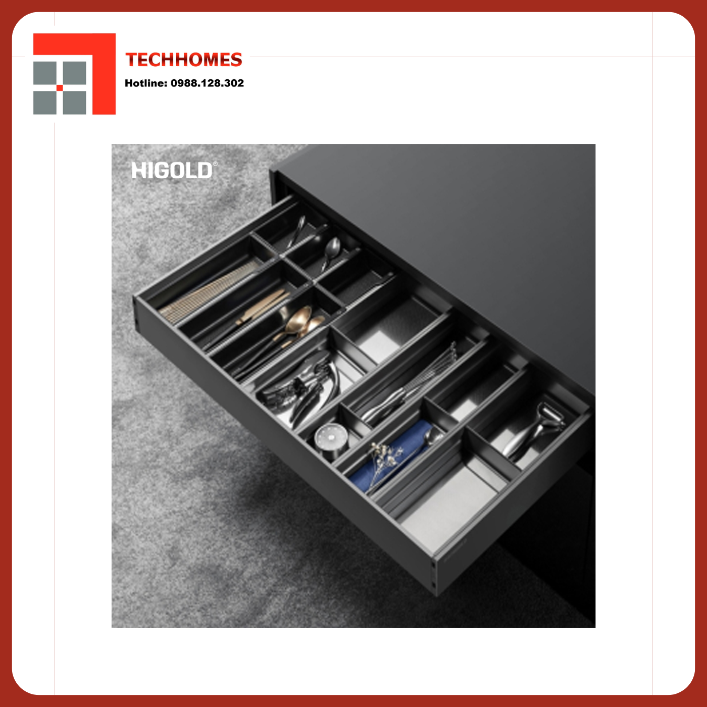 KHAY CHIA INOX HIGOLD JR SERIES 800MM 301093 - 301093 + 301832