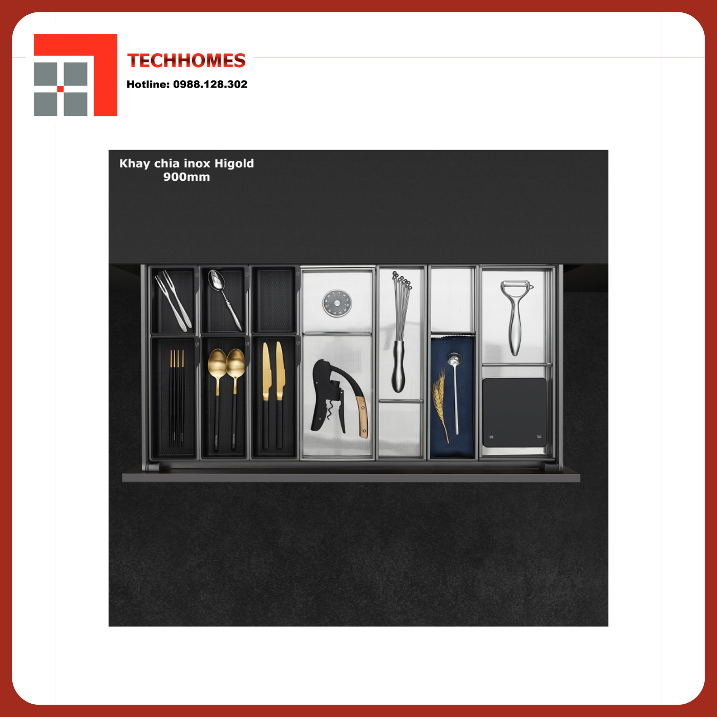 KHAY CHIA INOX HIGOLD JR SERIES 900MM 301094 - 301094 + 301831