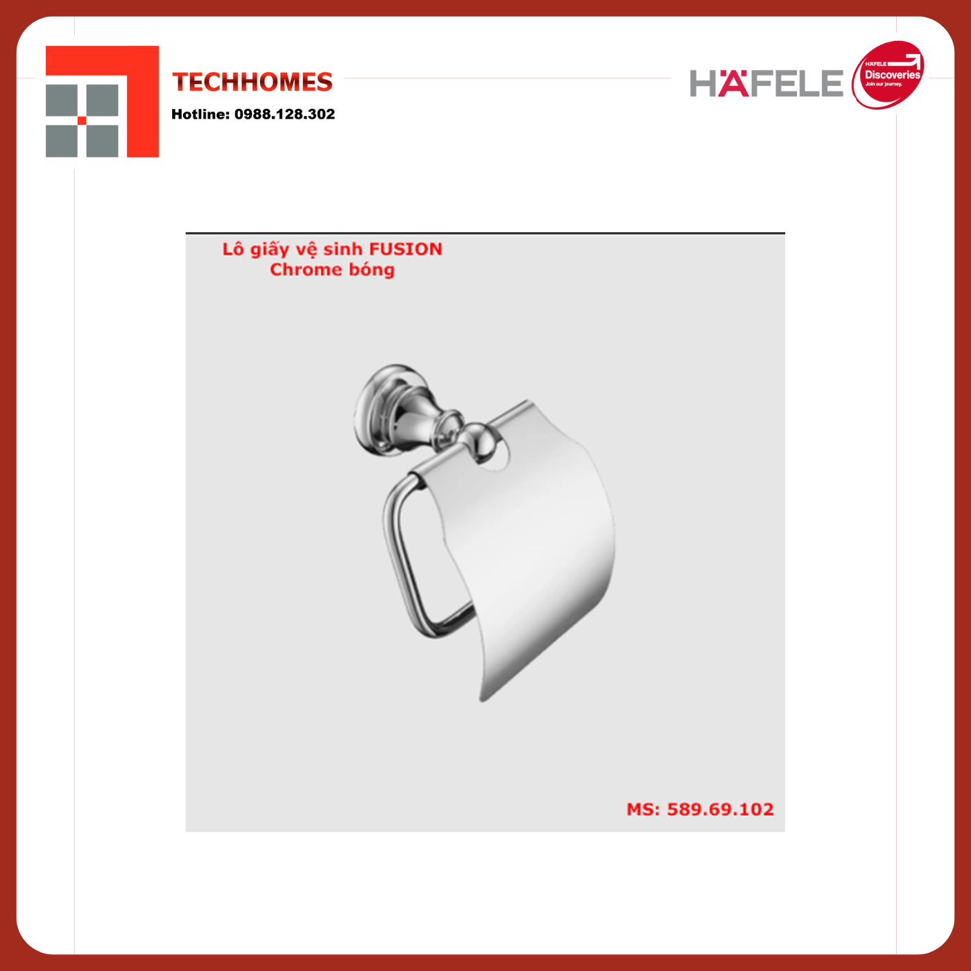 LÔ GIẤY VỆ SINH HAFELE FUSION CR 589.69.102 - 589.69.102