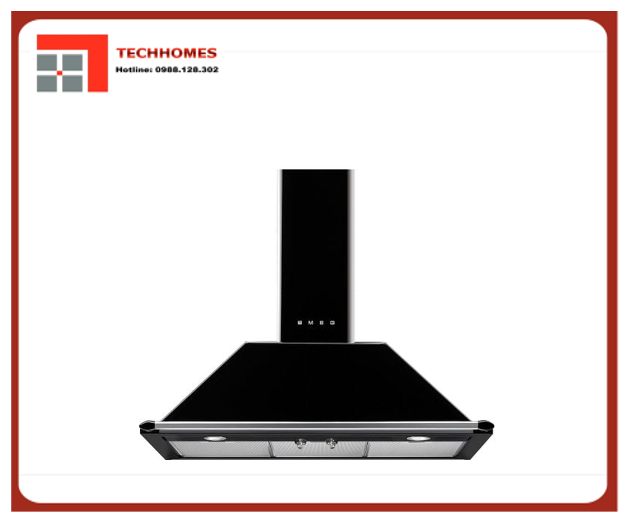 MÁY HÚT MÙI ÁP TƯỜNG SMEG VICTORIA, 90CM ĐEN - KT90BLE