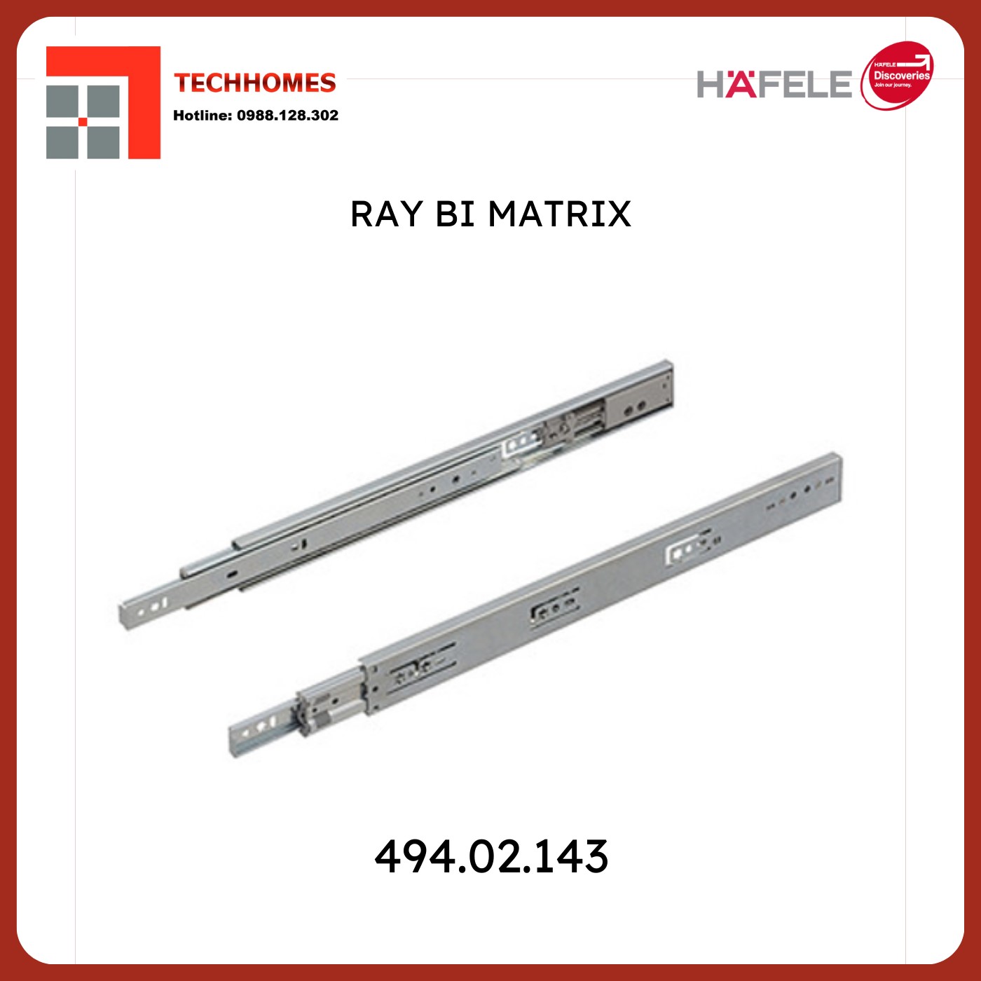 RAY BI 3 TẦNG HAFELE 20KG - 494.02.141