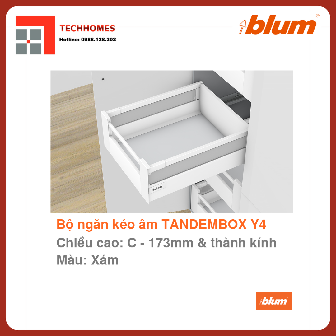 Ray hộp âm Blum TANDEMBOX Y4 8830111 - 8830111