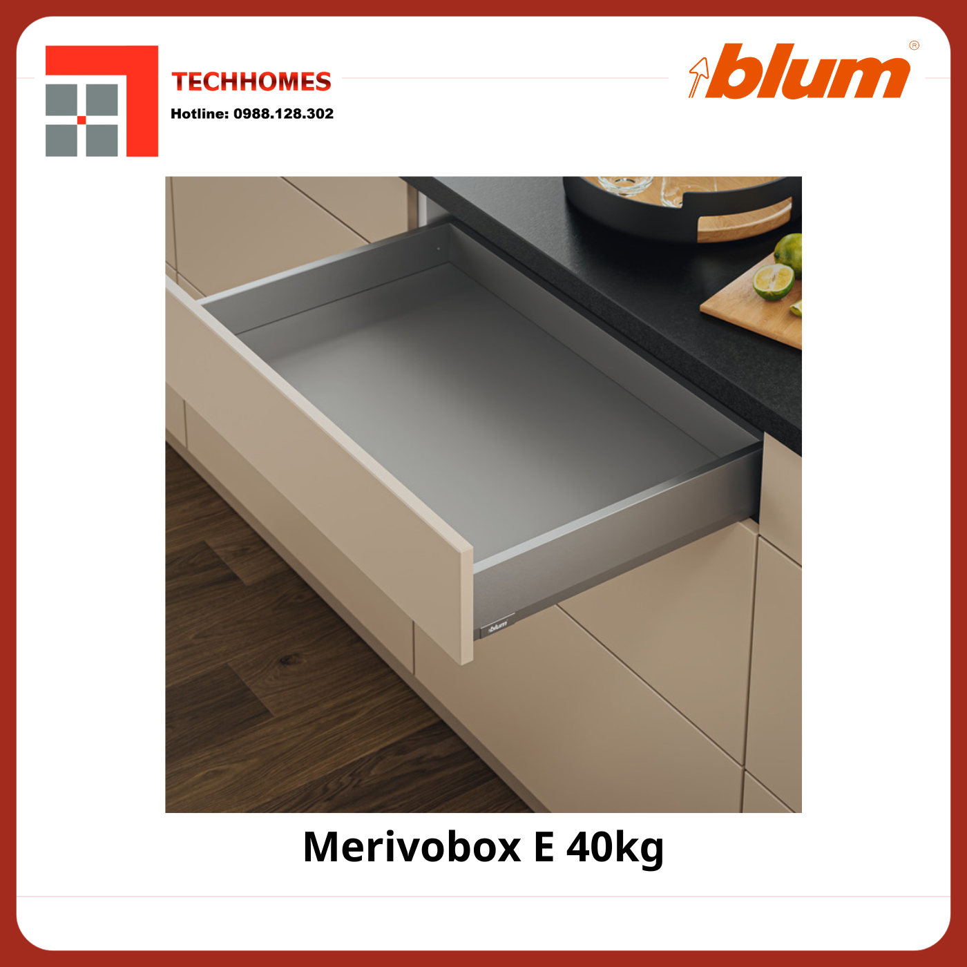 RAY HỘP BLUM MERIVOBOX E 40KG - Merivobox E 40kg