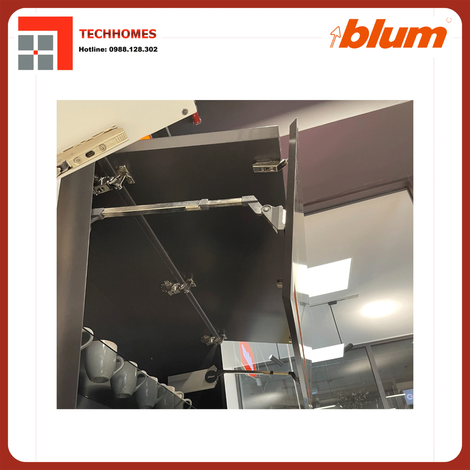 TAY NÂNG BLUM HF25 trọn bộ tay nâng Blum f25 nhập khẩu chính hãng Áo  - blum f25