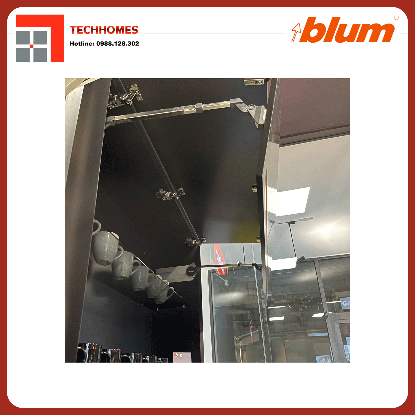 TAY NÂNG BLUM HF28 trọn bộ tay nâng Blum f28 nhập khẩu chính hãng Áo  - Blum f28