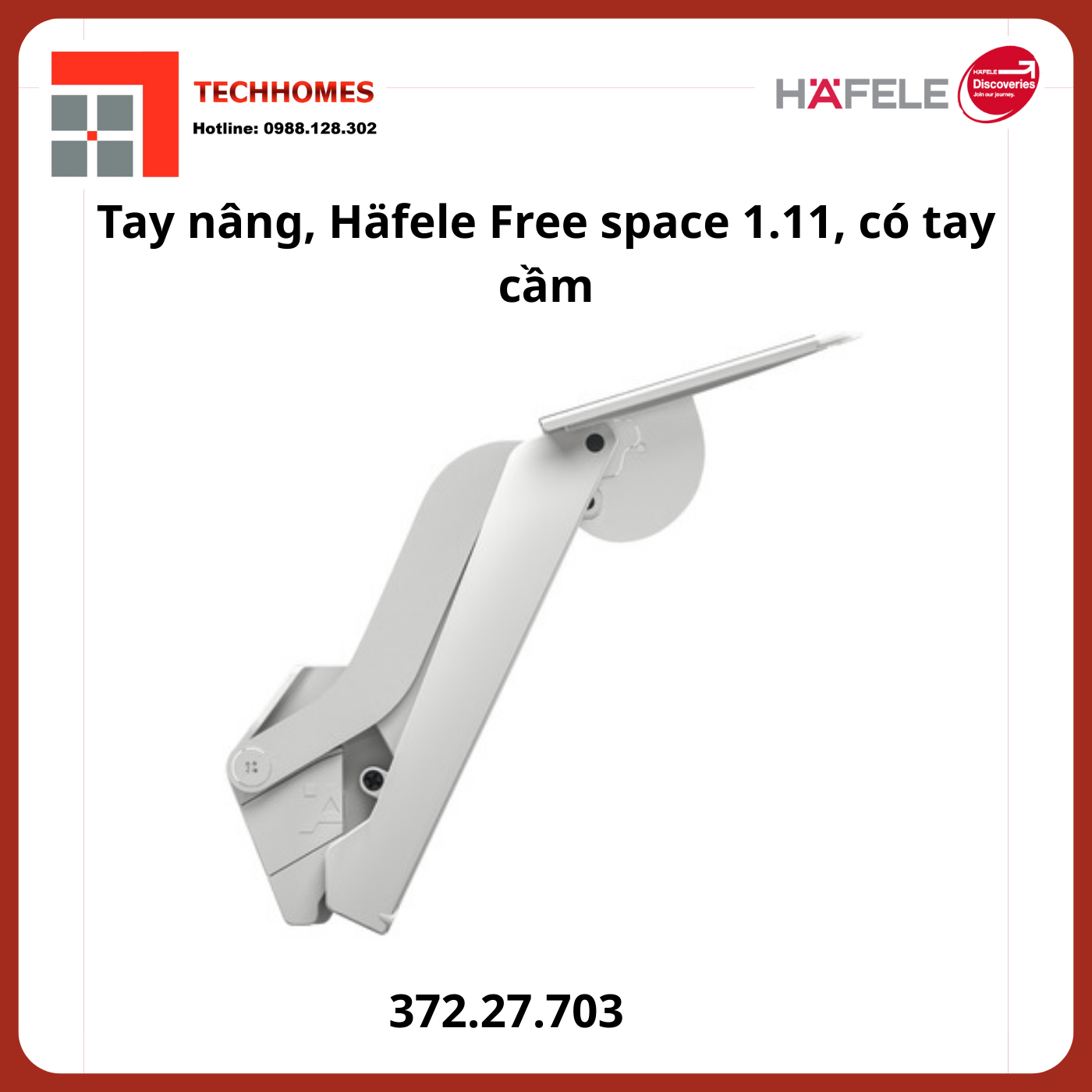 Tay nâng, Häfele Free space 1.11, có tay cầm 372.27.703 - 372.27.703