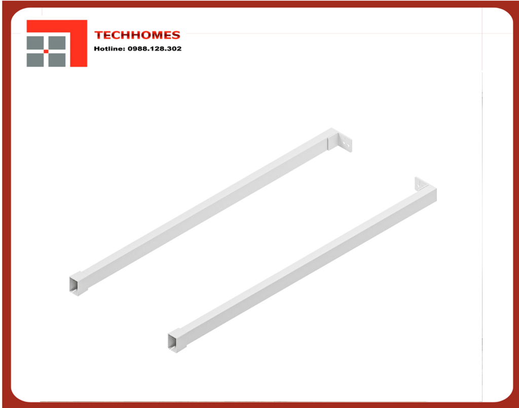 Thanh nâng cấp Hafele chữ nhật 500mm Trắng 513.71.785 - 513.71.785