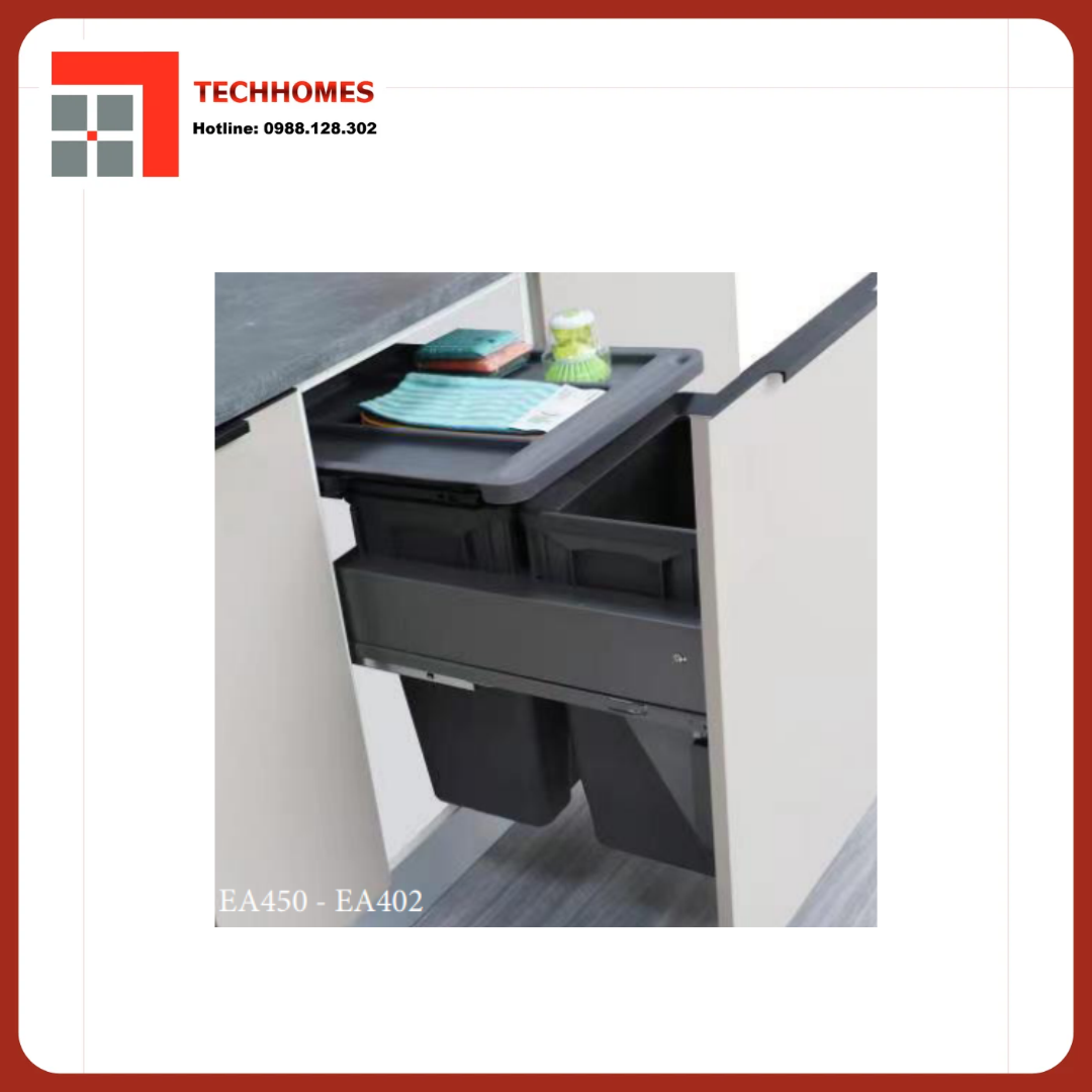 THÙNG RÁC ÂM TỦ RAY GIẢM CHẤN CAO CẤP EA402 - EA402