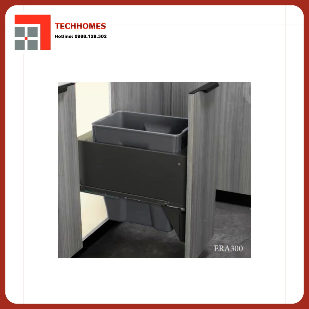 THÙNG RÁC ÂM TỦ RAY GIẢM CHẤN CAO CẤP ERA300 - ERA300