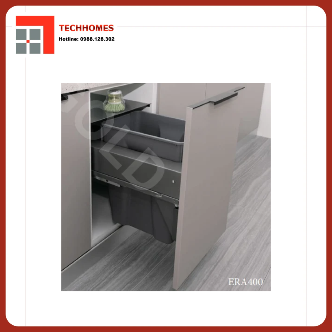 THÙNG RÁC ÂM TỦ RAY GIẢM CHẤN CAO CẤP ERA400 - ERA400