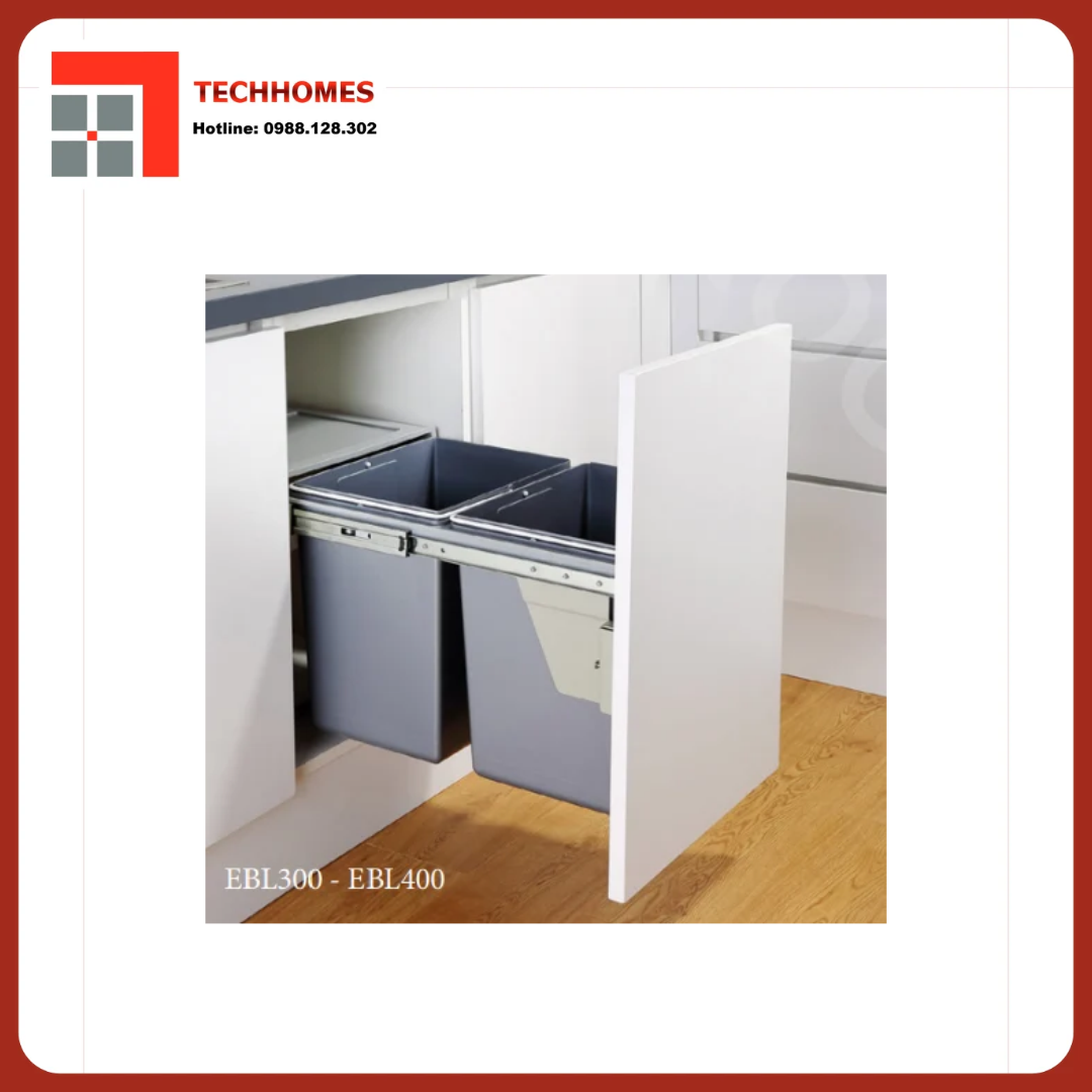 THÙNG RÁC GẮN CÁNH - THÙNG RÁC TRÒN EBL300 - EBL300