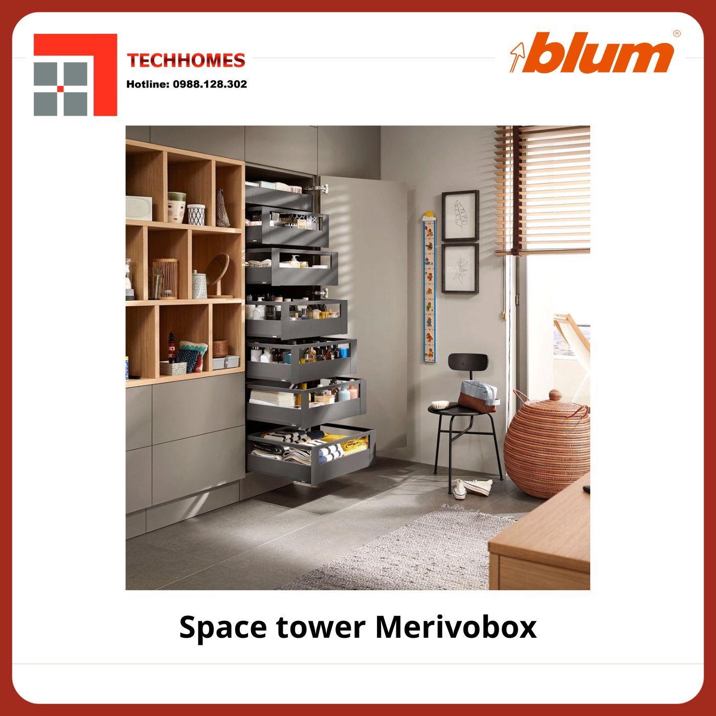 TỦ ĐỒ KHO BLUM SPACE TOWER MERIVOBOX - Space tower Merivobox