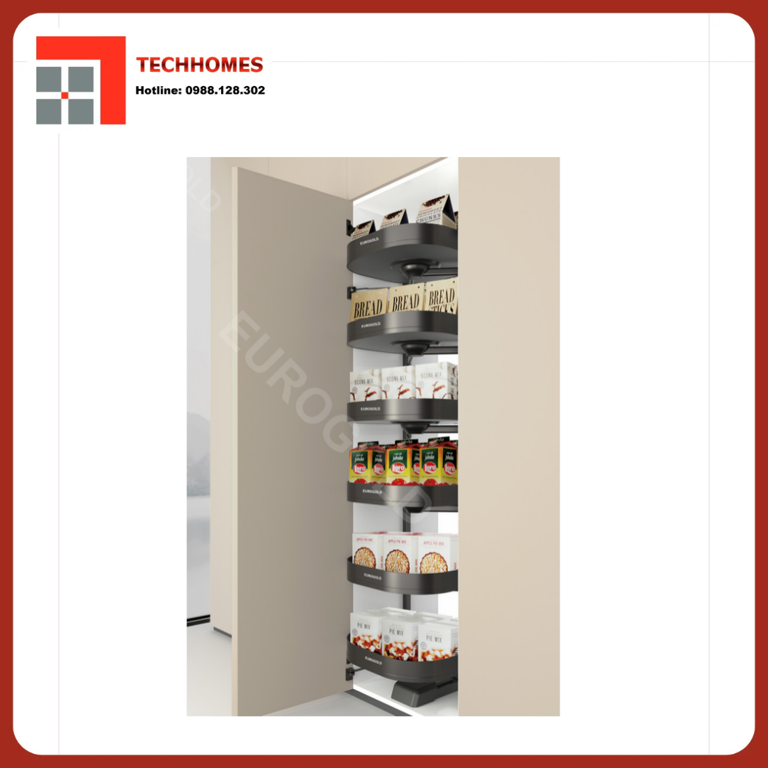 TỦ KHO 6 TẦNG XOAY ÂM TỦ NHÔM ANODE EKX15660G - EKX15660G