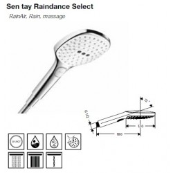 Sen tay Hansgrohe Raindance Select massage